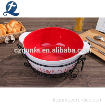 Zuppa Di Ceramica Da Cucina In Ceramica Termoresistente In Casseruola Con Griglia